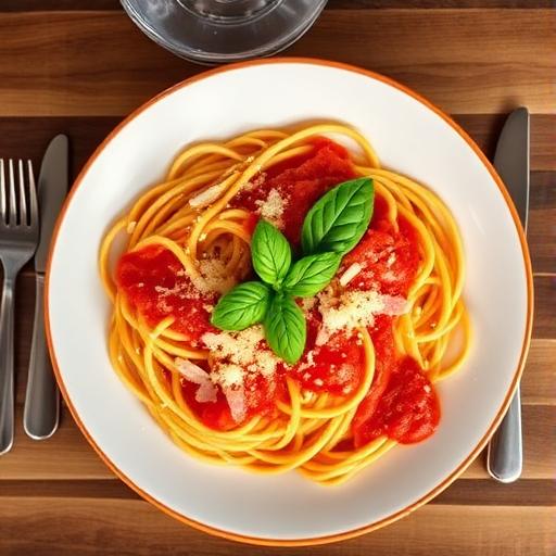 Assiette de pâtes à l'italienne