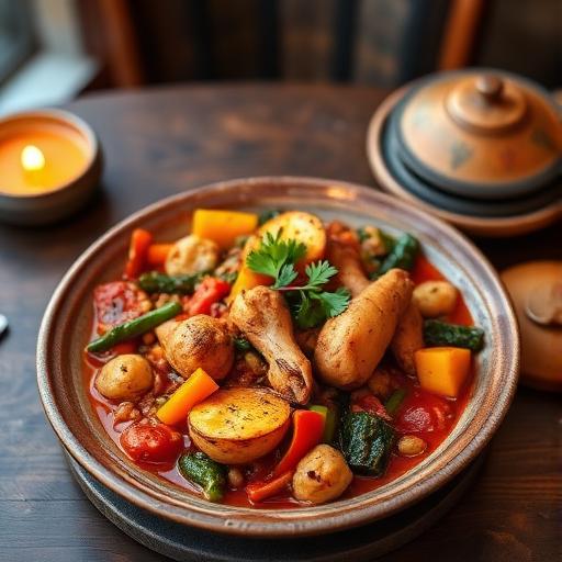 Tajine marocain mijoté aux légumes